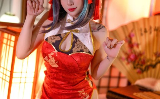 Zyra秋 碧蓝航线 柴郡 红旗袍[20P-177M]