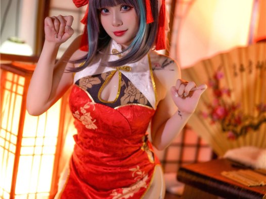 Zyra秋 碧蓝航线 柴郡 红旗袍[20P-177M]