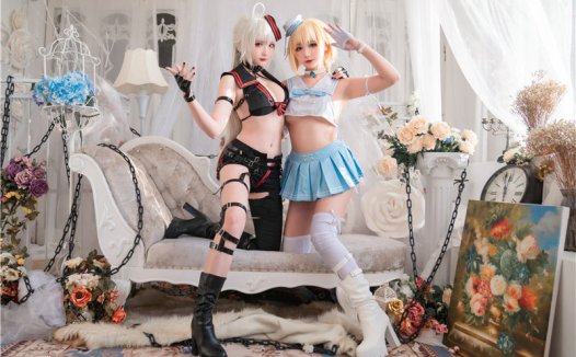 Momoko葵葵&瓜希酱 黑白贞德 [60P-817MB]